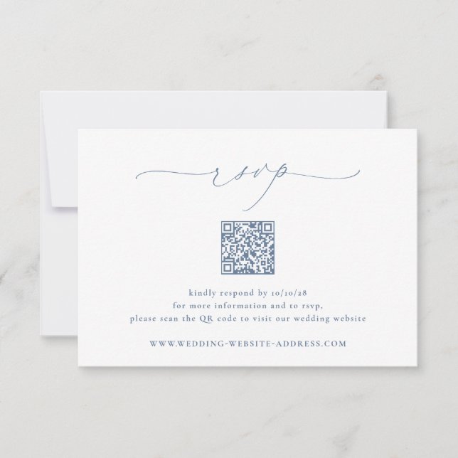 BRUNSWICK Wedding QR Code RSVP Card (Front)