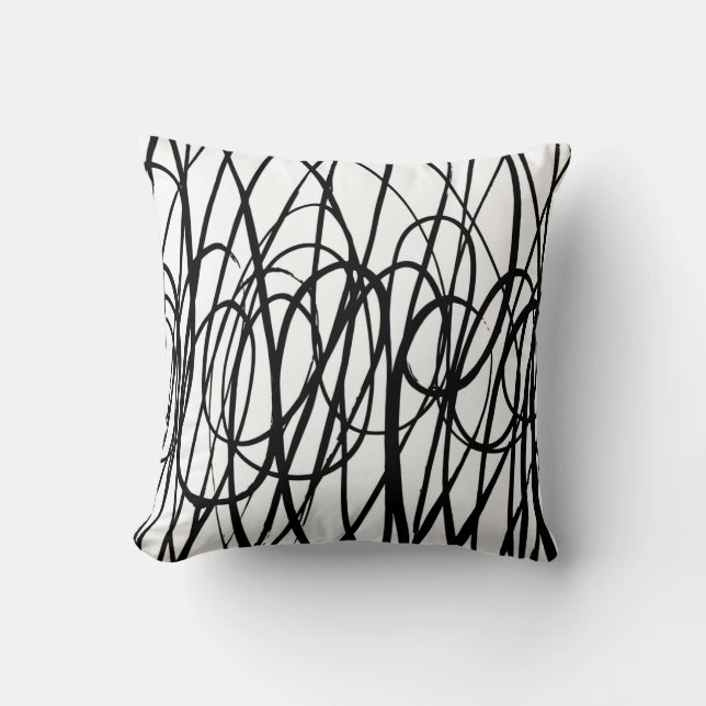 Brush abstract pattern. Grunge texture. Background Cushion (Front)