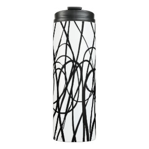 Brush abstract pattern. Grunge texture. Background Thermal Tumbler