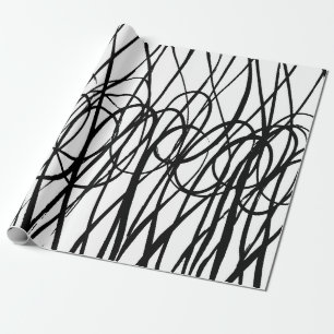 Brush abstract pattern. Grunge texture. Background Wrapping Paper