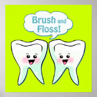 Brush and Floss Dentist Artwork
