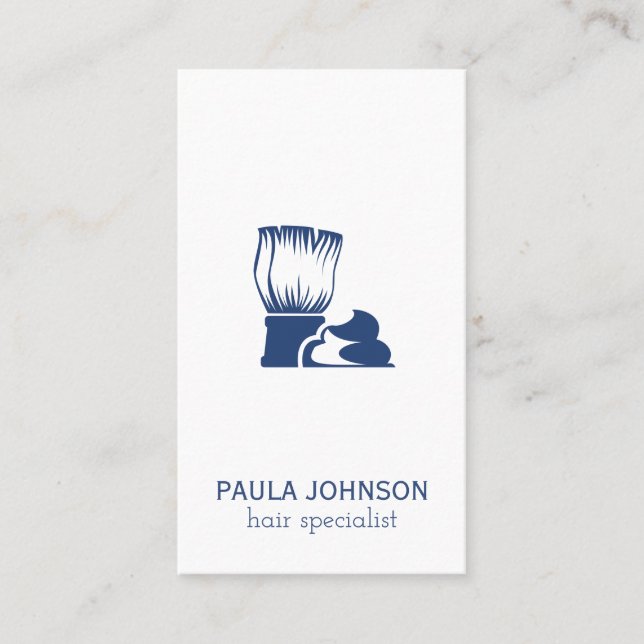 Brush and Shaving Cream Business Card (Front)