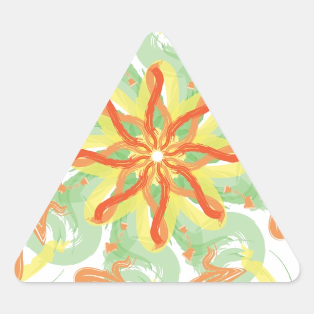 Brush Burst Triangle Sticker (Front)