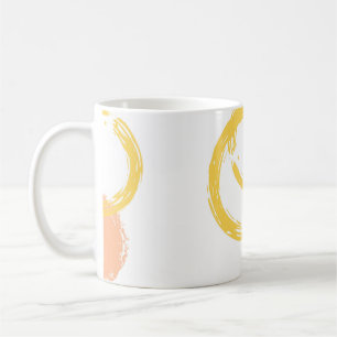 Brush Circle. Vintage Seamless Pattern. Colourful Coffee Mug