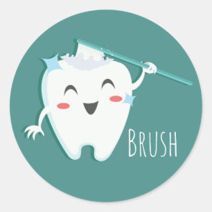 Brush Dentist (sheet of 20) Stickers