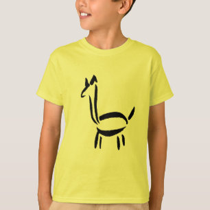 Brush Drawing Llama Alpaca Horse Animal T-Shirt
