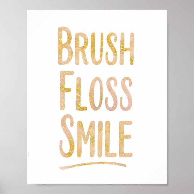 Brush Floss Smile Poster (Front)