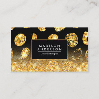 Brush Glitter Dots Business Card