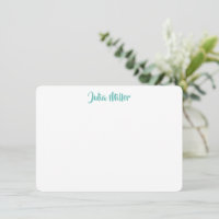 Brush Handwriting Script Personalised Light Teal