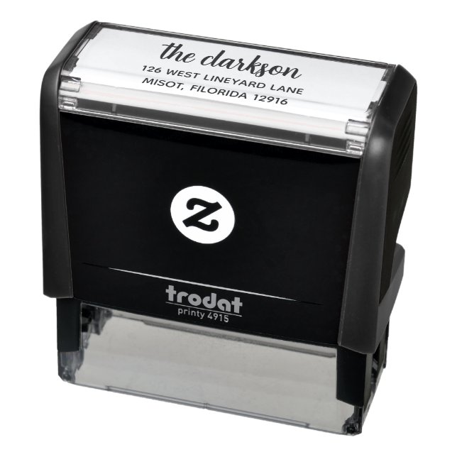 Brush Lettered Return Address Self-inking Stamp (Product)