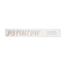 Brush Lettering Rose Gold Wraparound Labels