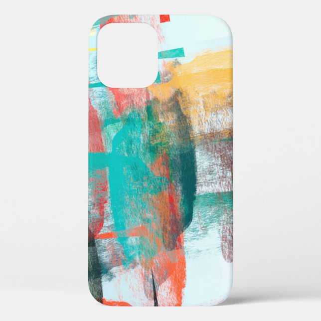 Brush painting. Artistic canvas mix unique form. O Case-Mate iPhone Case (Back)
