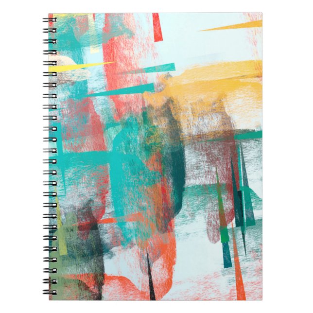 Brush painting. Artistic canvas mix unique form. O Notebook (Front)