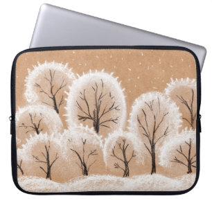 Brush painting. Artistic canvas. Oil art. Laptop Sleeve