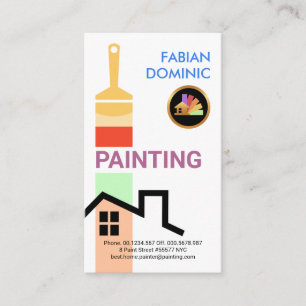Brush Painting Home Colours Handyman Business Card