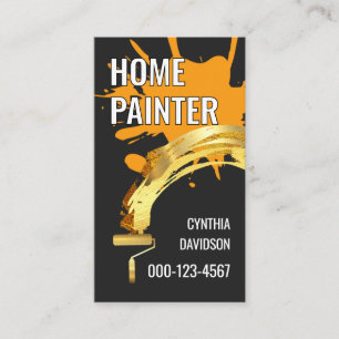 Brush Painting Paint Splatter Business Card