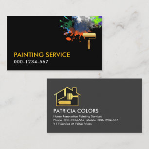 Brush Painting Paint Splatter Business Card