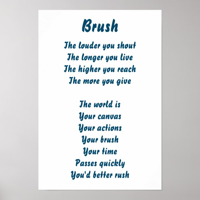 Brush Poster (Front)