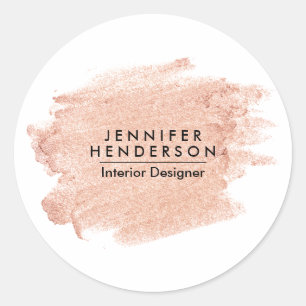 Brush Rose  Classic Round Sticker
