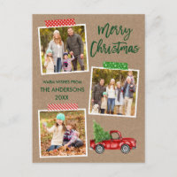 Brush Script Craft Tape Truck Christmas Kraft