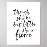 Brush Script Little But Fierce William Shakespeare