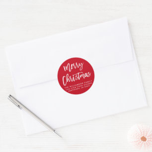 Brush Script Star Merry Christmas Envelope Seal