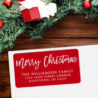Brush Script Star Merry Christmas Family