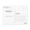 Brush Script Thanks Postcard / White