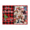 Brush Script Truck 2 Photo Christmas Red Plaid