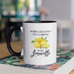 Brush Script Watercolor Lemons Limoncello Mug<br><div class="desc">Modern Brush Script Watercolor Lemons When Life Gives You Lemons Make Limoncello Mug</div>