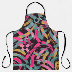 Brush stroke artistic seamless pattern apron