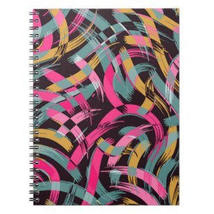 Brush stroke artistic seamless pattern notebook