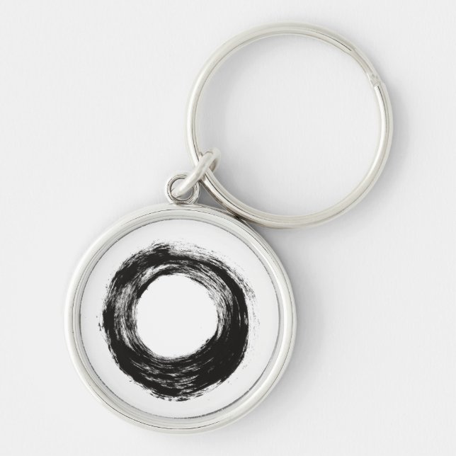 Brush stroke circle texture key ring (Front)