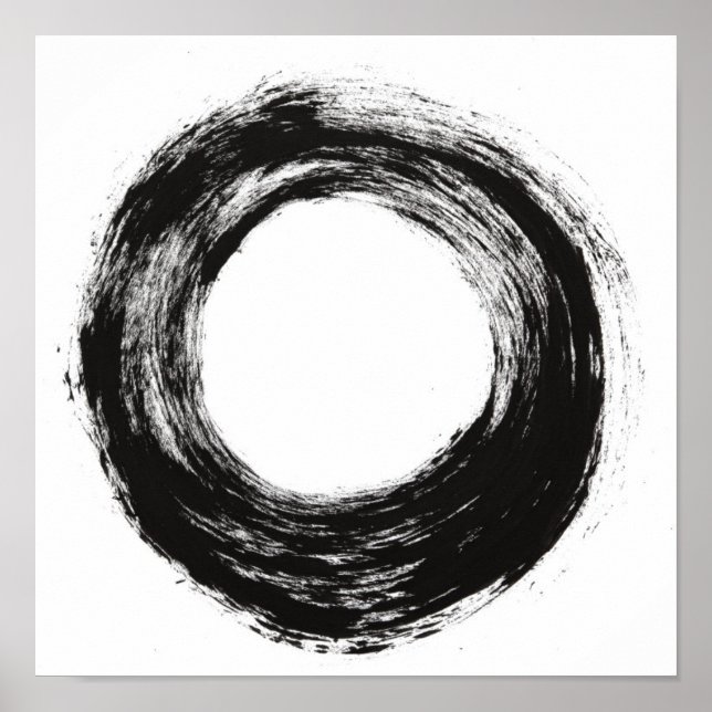 Brush stroke circle texture poster (Front)