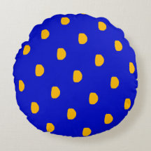 Brush stroke dots Pattern round Pillow
