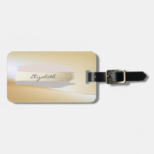 Brush Stroke , Girl Silhouette,Personalised Luggage Tag