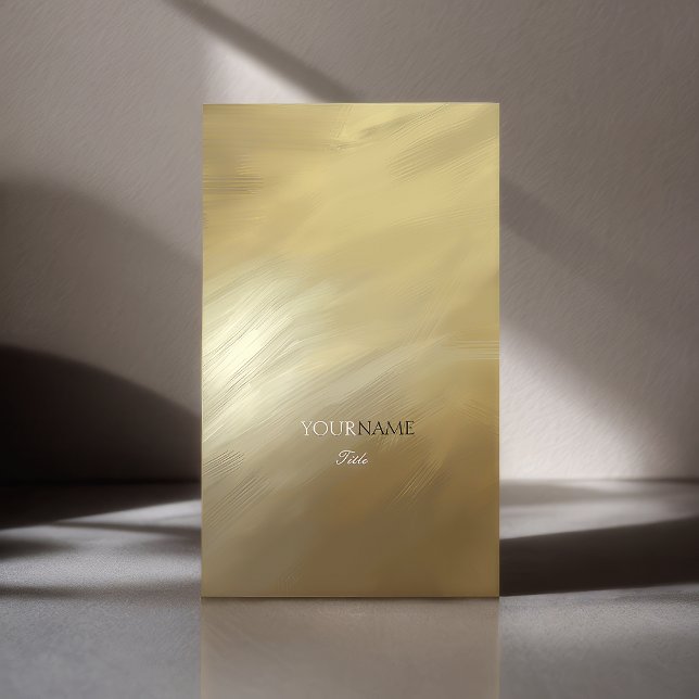 Brush Stroke Gold and Monogram Business Card (Creator Uploaded)