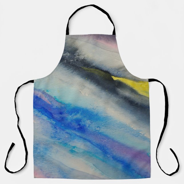 brush stroke, painting Abstract watercolor colorf Apron (Front)