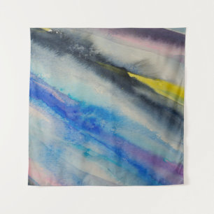  brush stroke, painting Abstract watercolor colorf Tapestry