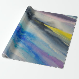brush stroke, painting Abstract watercolor colorf Wrapping Paper