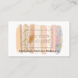 brush Stroke Pastel Colour Makeup Business Card