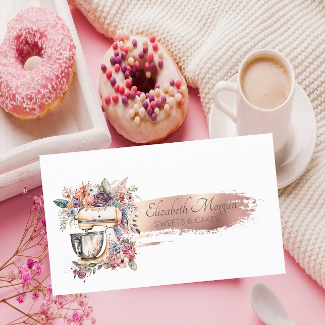  Brush Stroke Pastry Hand Tools Floral Mixer Business Card (Creator Uploaded)