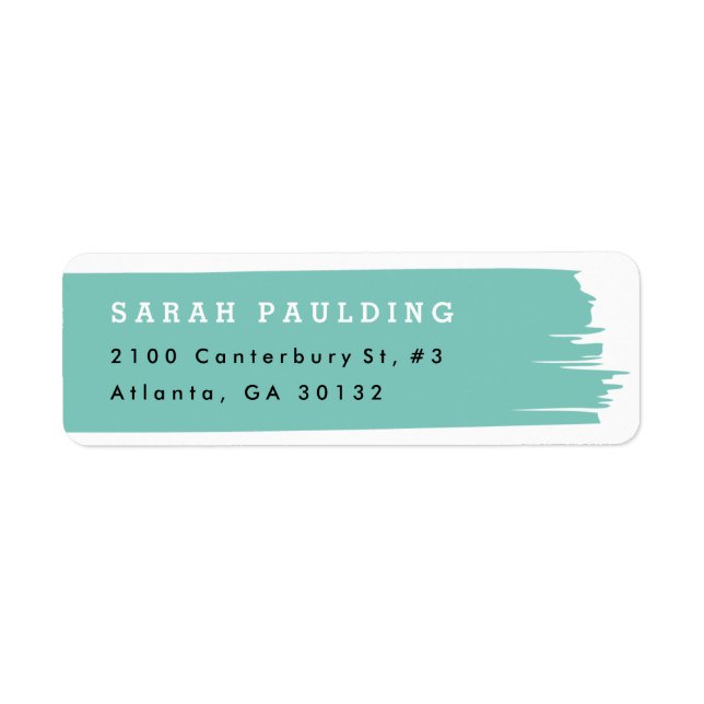 Brush stroke return address label (Front)
