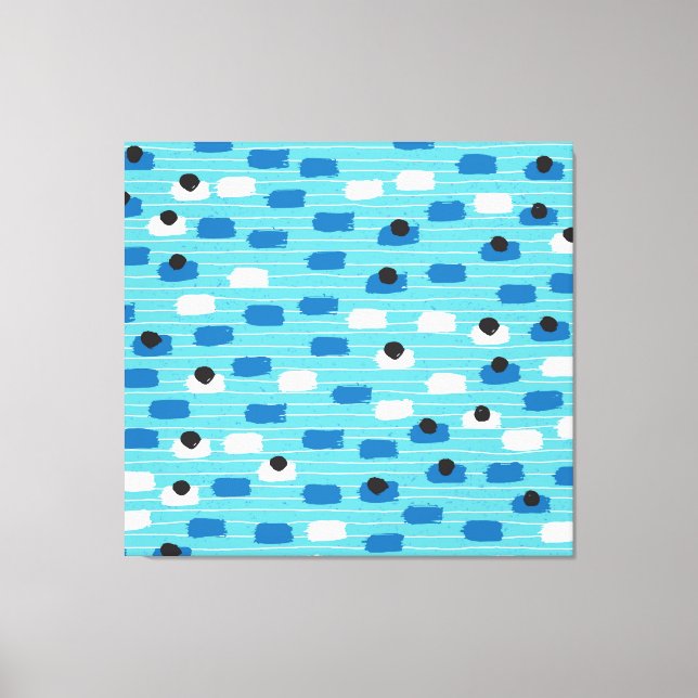 Brush stroke seamless pattern, hand-drawn. canvas print (Front)