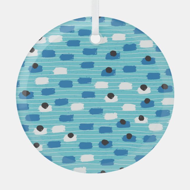 Brush stroke seamless pattern, hand-drawn. glass tree decoration (Front)