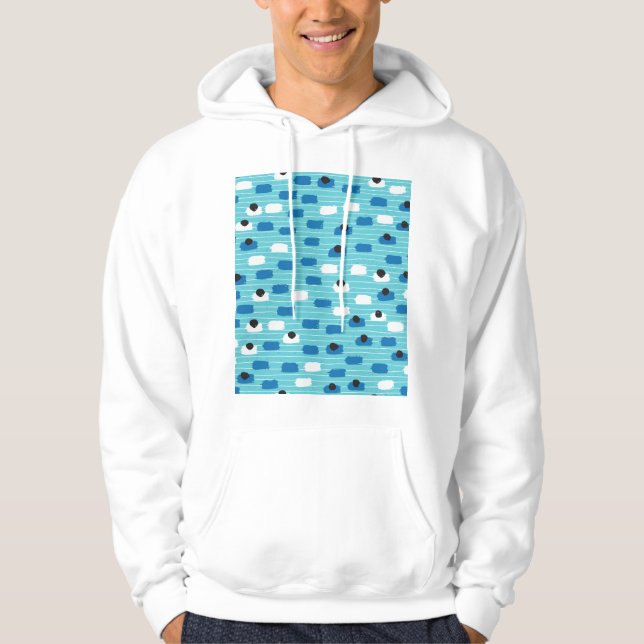 Brush stroke seamless pattern, hand-drawn. hoodie (Front)