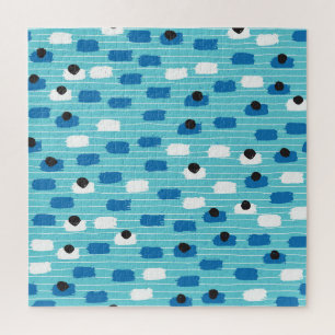 Brush stroke seamless pattern, hand-drawn. jigsaw puzzle