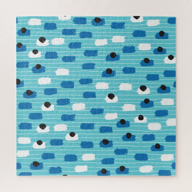 Brush stroke seamless pattern, hand-drawn. jigsaw puzzle (Vertical)