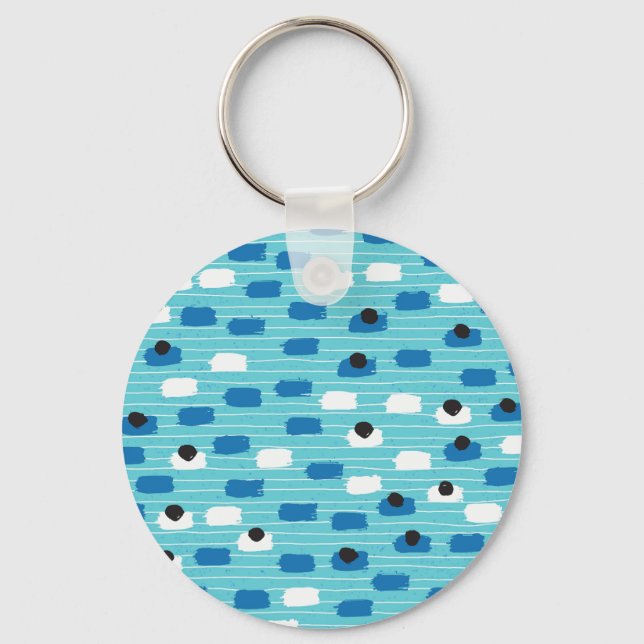 Brush stroke seamless pattern, hand-drawn. key ring (Front)
