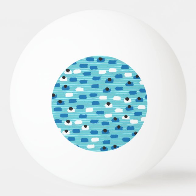 Brush stroke seamless pattern, hand-drawn. ping pong ball (Front)